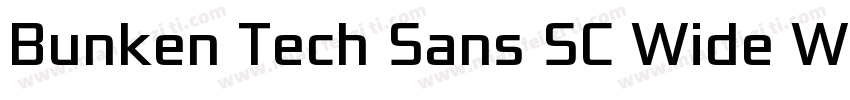Bunken Tech Sans SC Wide W05XBd字体转换